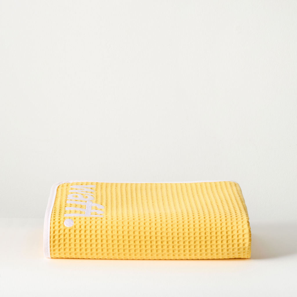 Solar Yellow waffl Towel