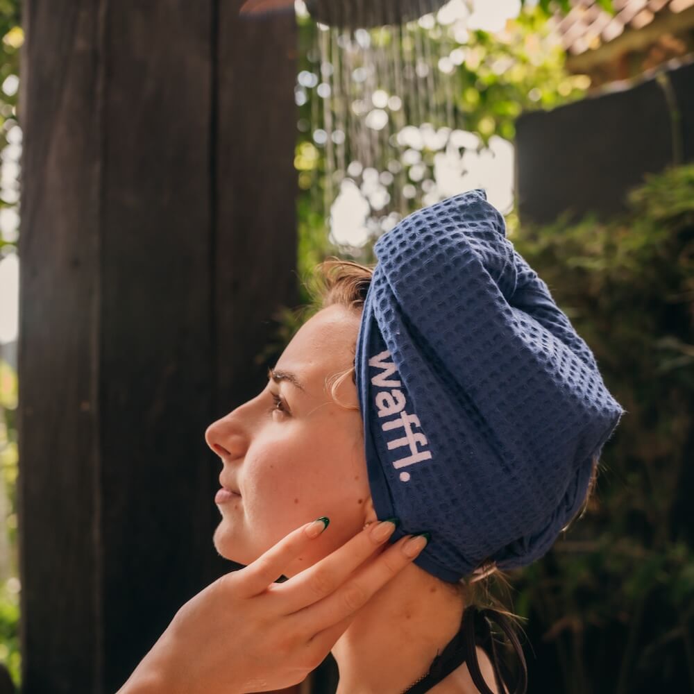 Royal Blue waffl Hair Wrap