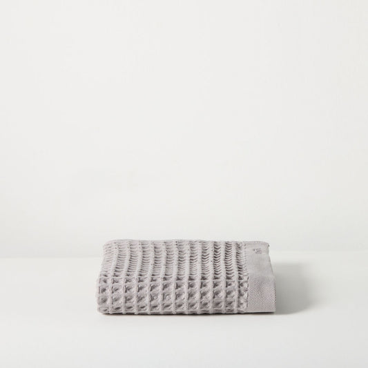 waffl Handtuch - Stein Grau