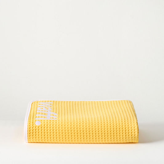 Solar Yellow waffl Towel