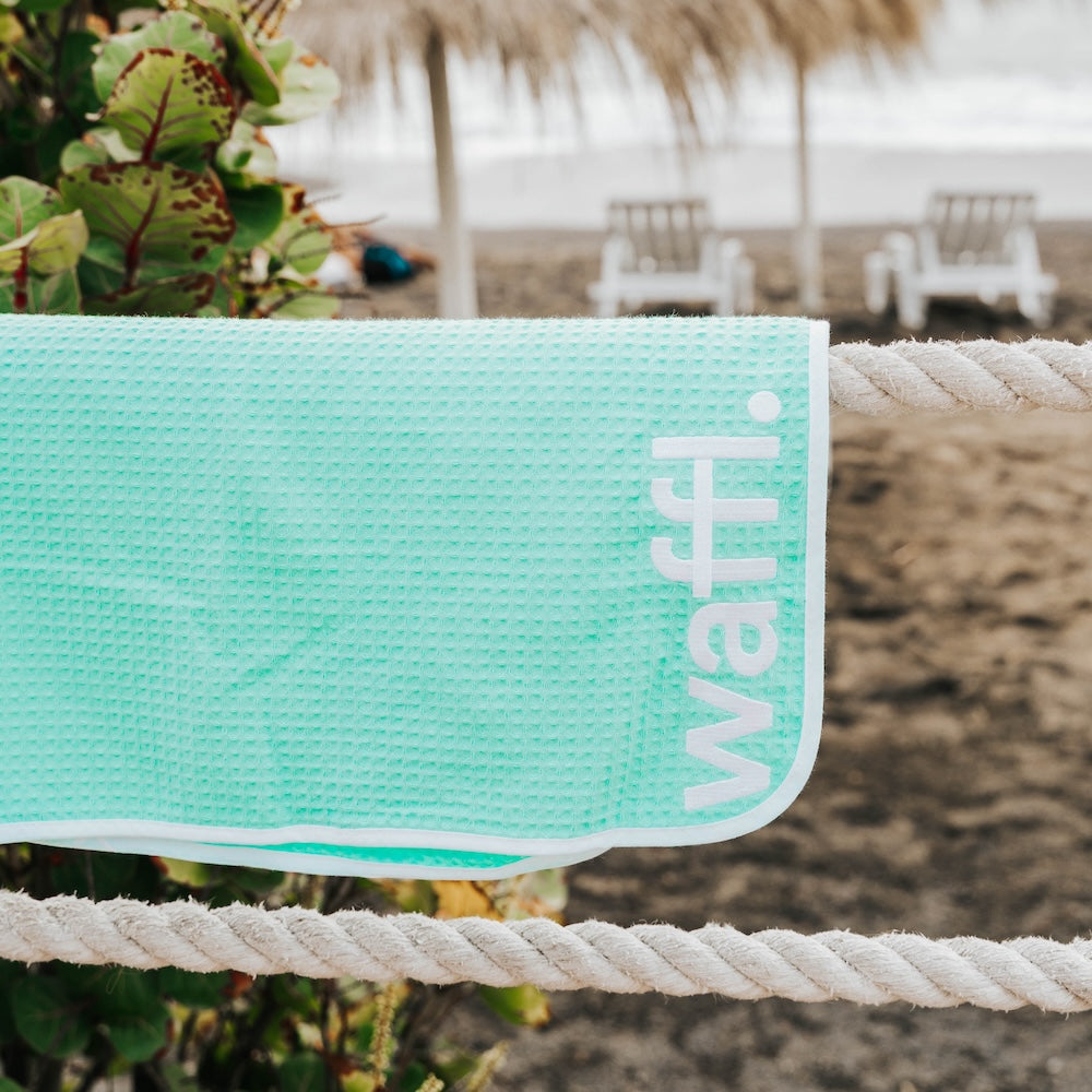 Marine Blue waffl Towel