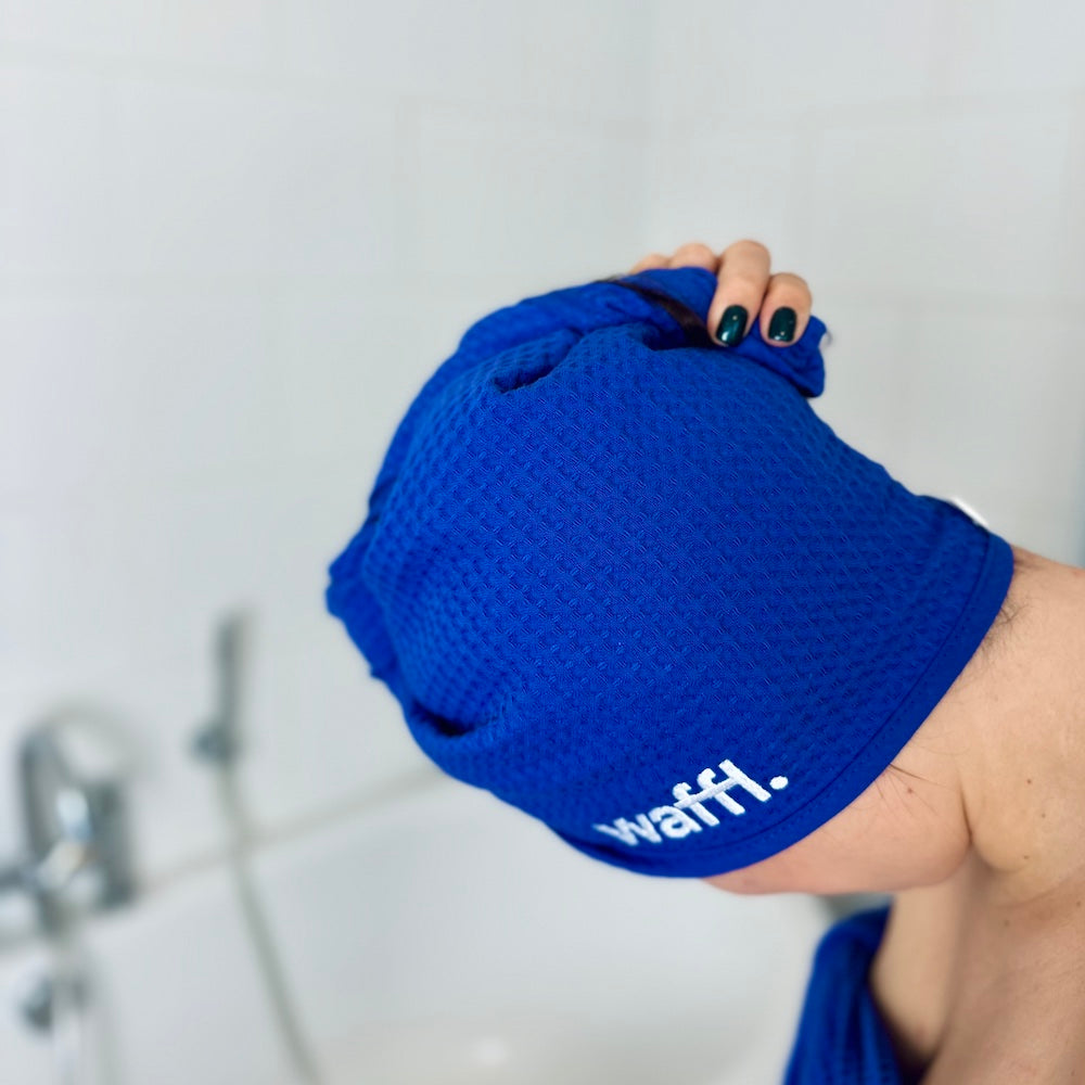 Royal Blue waffl Hair Wrap