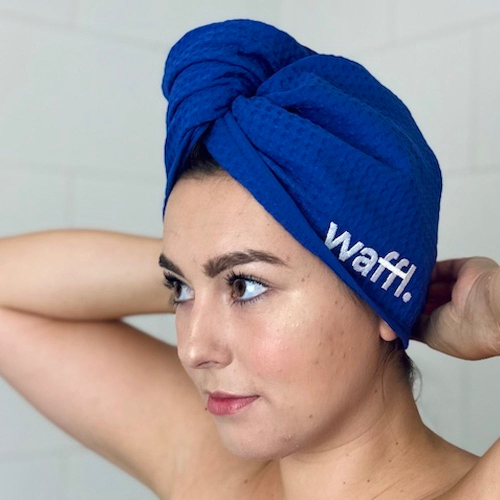 Royal Blue waffl Hair Wrap