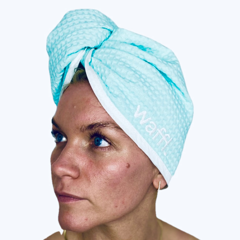 Marine Blue waffl Hair Wrap